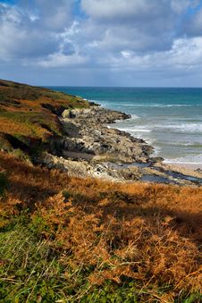Fall Autumn On The Cornwall Coast England Royalty Free Stock Photos Fall Autumn On The Cornwall Coast England Royalty Free Stock Photos