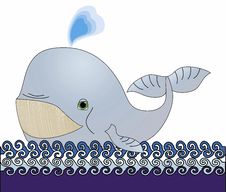 Vector Whale Stock Images