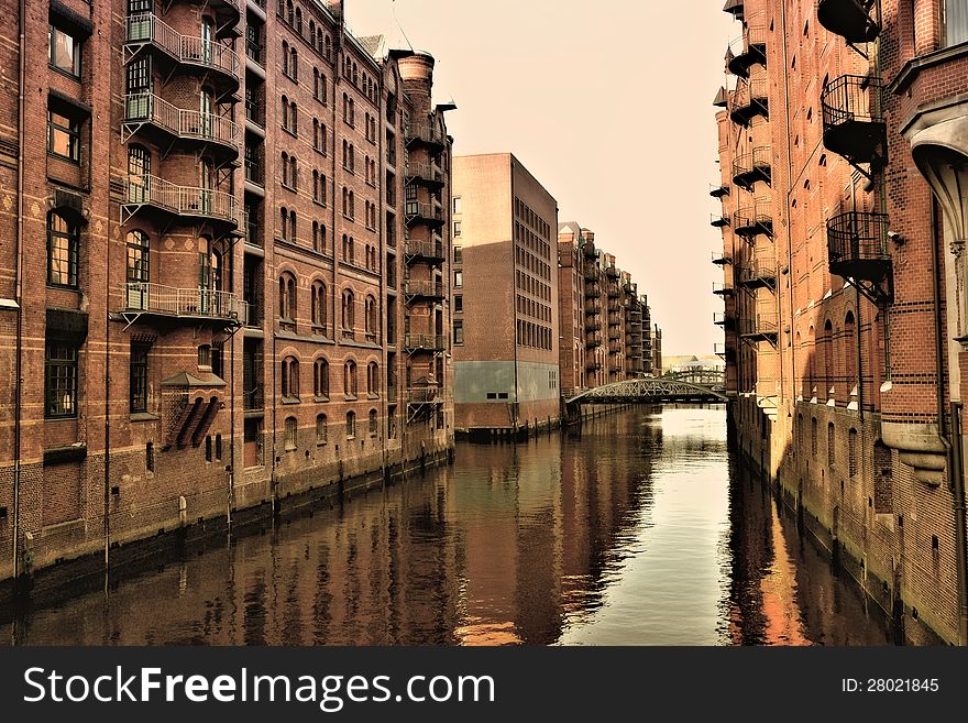 The warehouse district in Hamburg