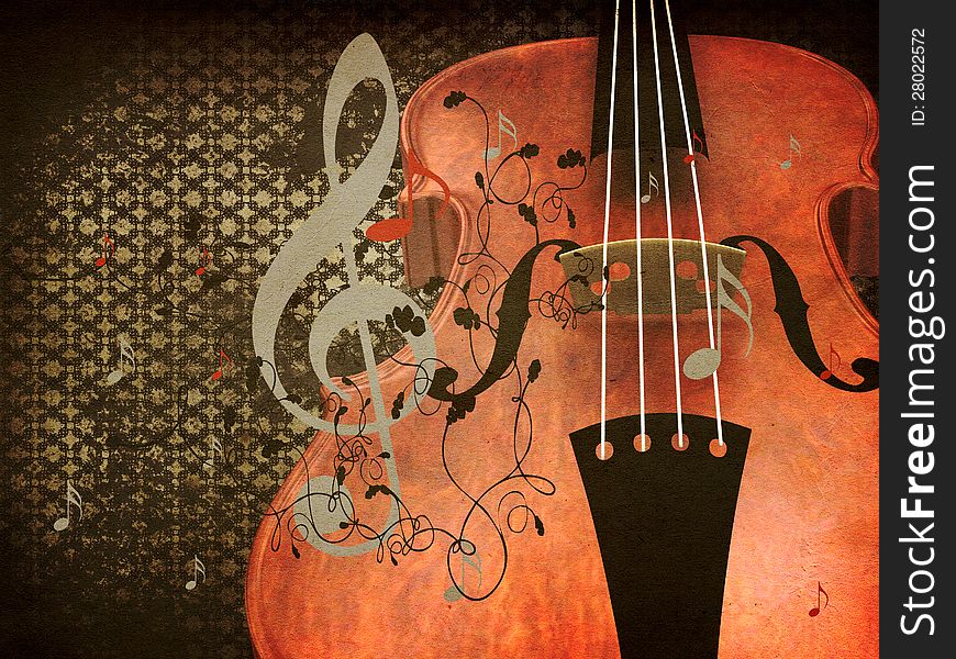 Vintage violin music background