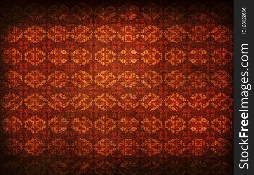 Grunge Old Flourish Pattern Background
