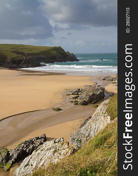 Porth Joke beach next to Crantock Cornwall