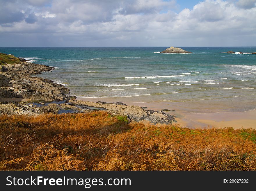 Autumn At Crantock Bay Cornwall Coast England