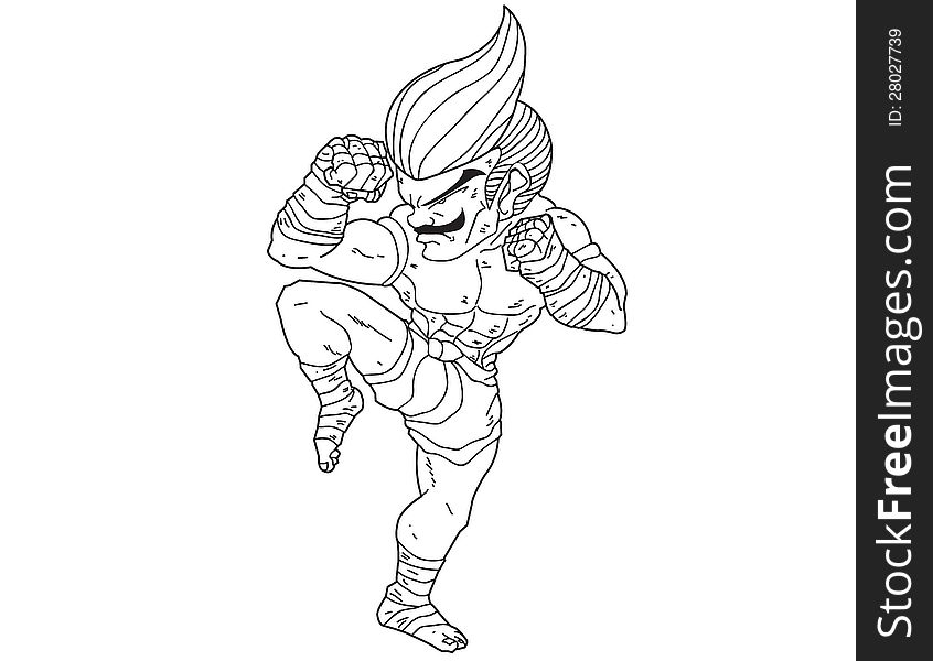 Muay Thai Boran : character cartoon 6