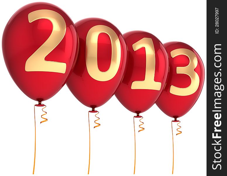 New Year 2013 party balloons beautiful decoration