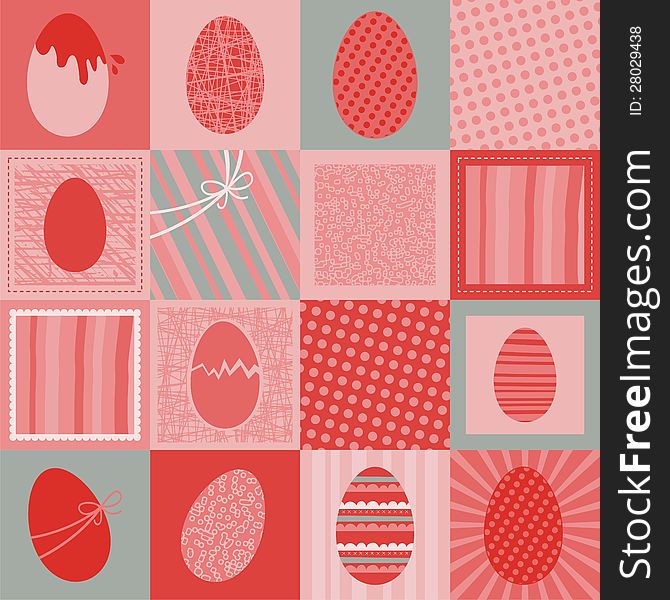 Easter decorative seamless retro pattern or background. Easter decorative seamless retro pattern or background