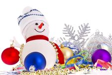 Snowman With Christmas Decorations Stock Photos Snowman With Christmas Decorations Stock Photos