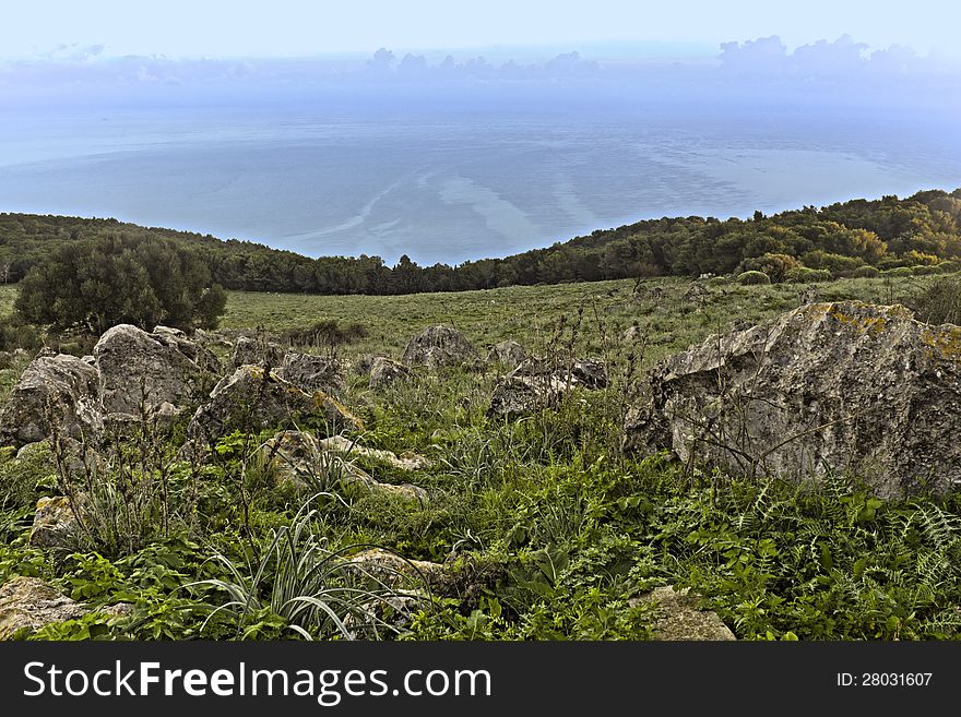 Uno splendido panorama dal Monte Pellegrino (Palermo - Italy). Uno splendido panorama dal Monte Pellegrino (Palermo - Italy)