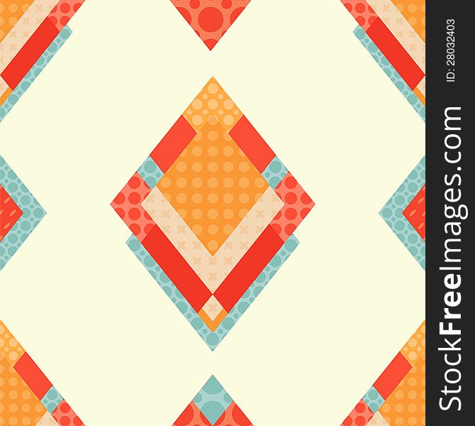 Vector seamless geometrical pattern in the soft colors, consisting of rhombuses. Vector seamless geometrical pattern in the soft colors, consisting of rhombuses