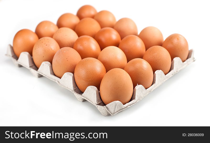 Eggs in a carton box