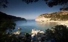 Torquois Hidden Bay In Rhodes Greece Royalty Free Stock Image Torquois Hidden Bay In Rhodes Greece Royalty Free Stock Image