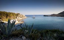 Torquois Hidden Bay In Rhodes Greece Royalty Free Stock Images Torquois Hidden Bay In Rhodes Greece Royalty Free Stock Images