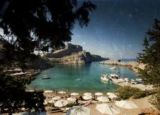 Torquois Hidden Bay In Rhodes Greece Royalty Free Stock Image Torquois Hidden Bay In Rhodes Greece Royalty Free Stock Image