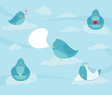Social Birds Royalty Free Stock Images Social Birds Royalty Free Stock Images