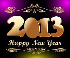 Happy New Year 2013 Stock Image