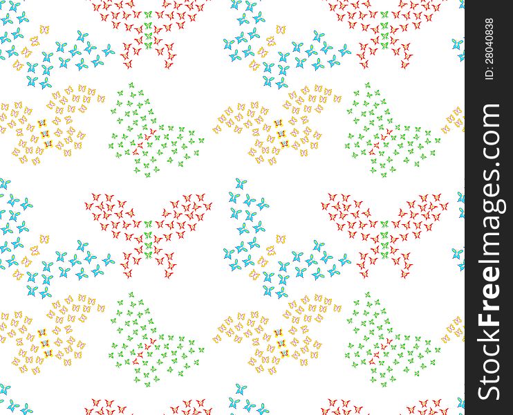 Pattern of butterfly, nice vector background. Pattern of butterfly, nice vector background
