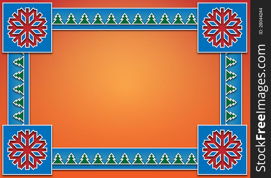 Christmas Card Background With Orange