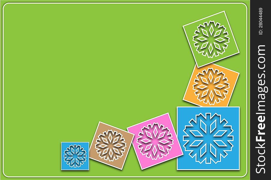 Christmas or winter background with snowflakes in pastel colors. Christmas or winter background with snowflakes in pastel colors