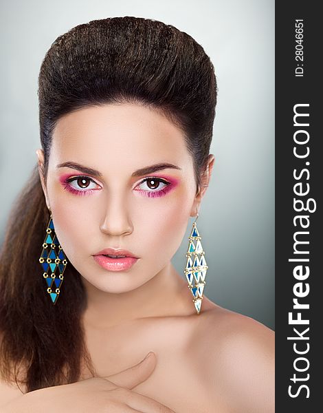 Woman Looking - Bright Make-up, Fresh Young Face