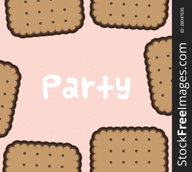 Party biscuits on pink background. Party biscuits on pink background
