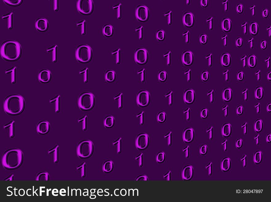 Binary code row as digital background