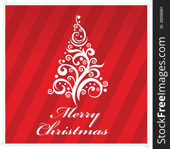 Merry christmas  greeting card red color