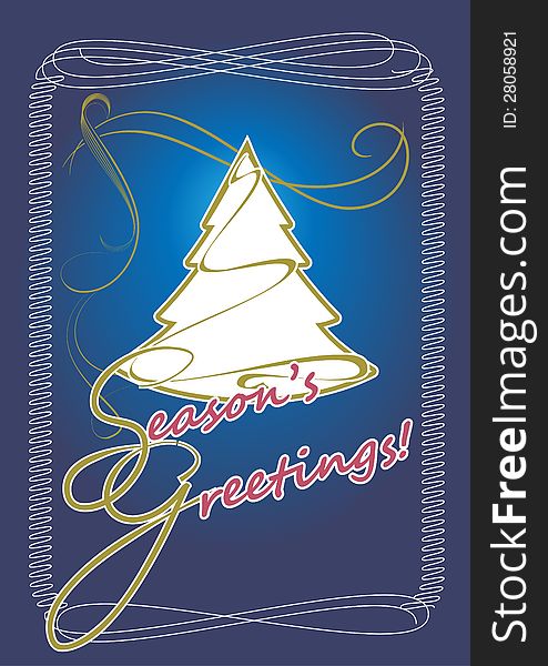 Elegant greeting card - greeting the Holiday Season