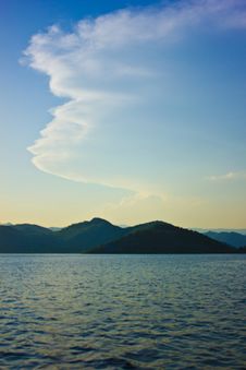 Clouds, Mountains, Sea Royalty Free Stock Photo Clouds, Mountains, Sea Royalty Free Stock Photo