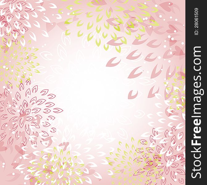 Vector background with flowers for wedding and invitation