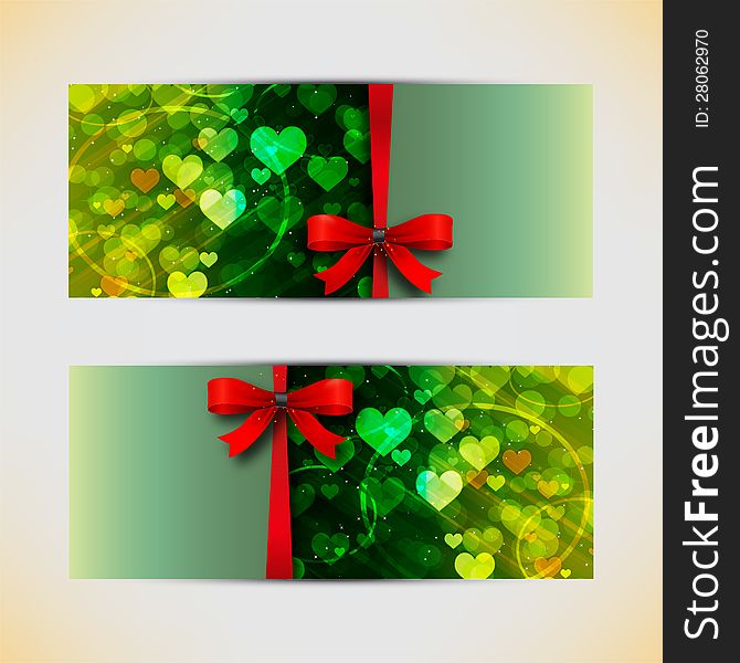 Amazing valentine cards background with bokeh and hearts. Amazing valentine cards background with bokeh and hearts.