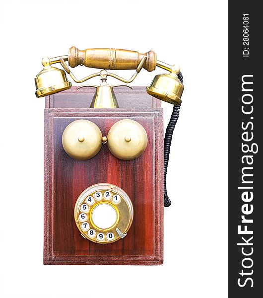 Antique Wooden Telephone