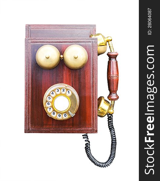 Antique Wooden Telephone