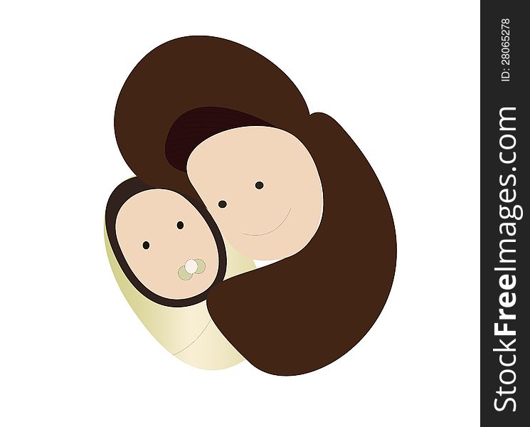 Mother and Son graphic vector lovely family