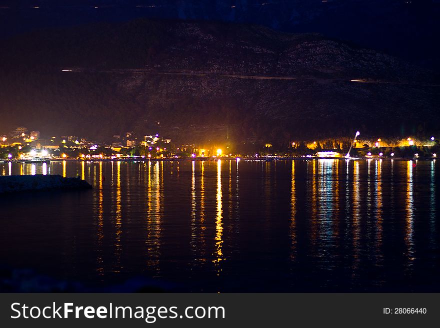 A port at the night
