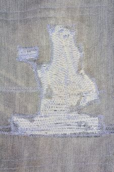 Repair Torn Denim. Stock Image Repair Torn Denim. Stock Image