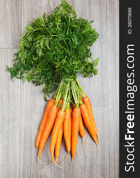 Bunch of fresh sweet carrots