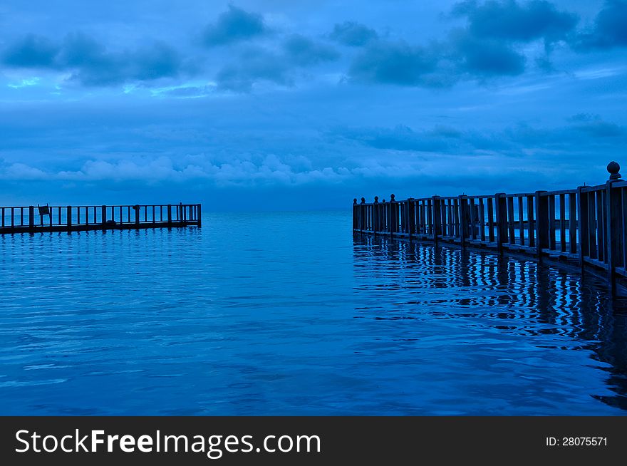 Blue lake in blue evening, peaceful view with lake and sky. Blue lake in blue evening, peaceful view with lake and sky