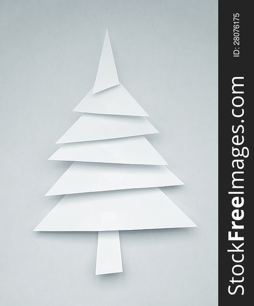 Christmas tree made of paper for your design