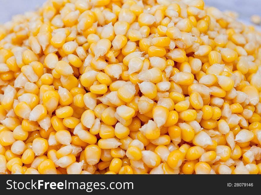 Thai corn is boiled and sell like a dessert. Thai corn is boiled and sell like a dessert.