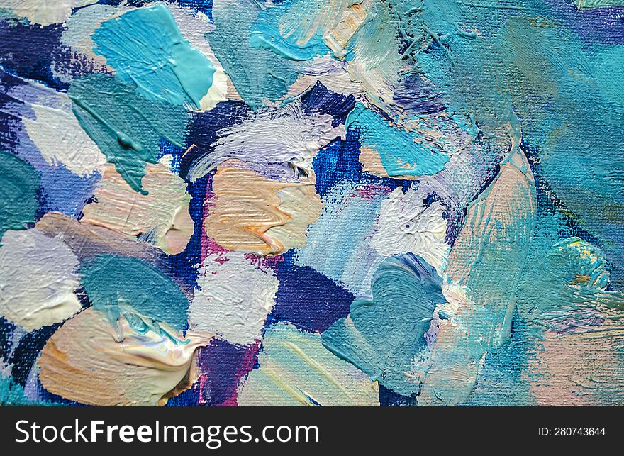 Textured abstract acrylic painting. Abstract art background. Color texture. Modern art