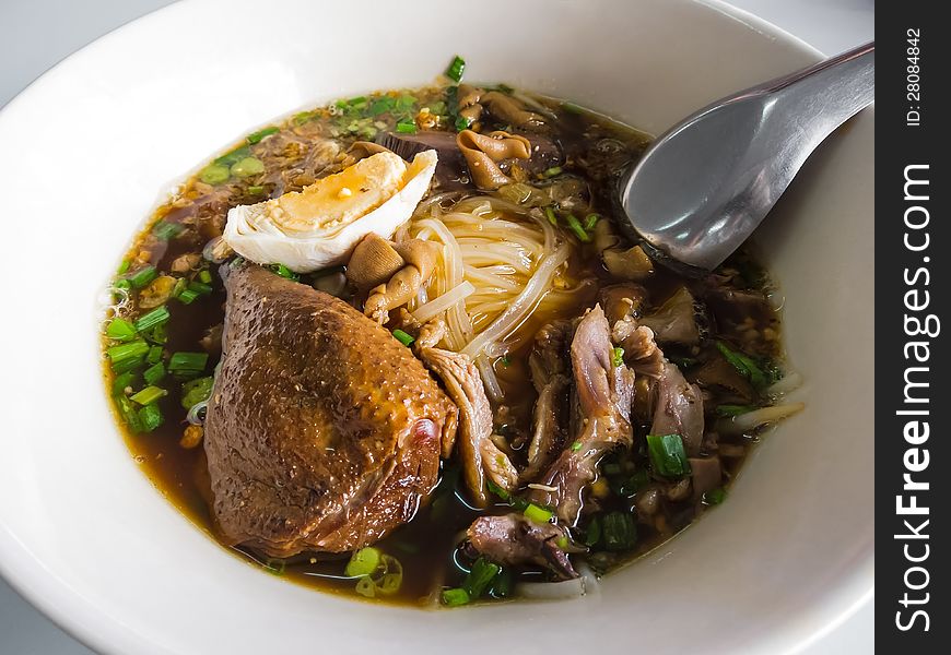 Rice Noodles With Stewed Duck