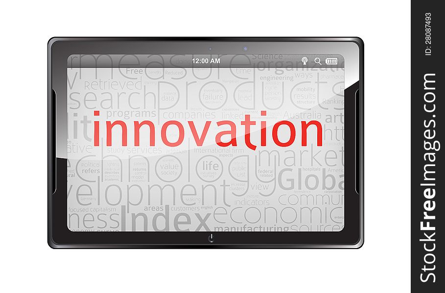 Innovation Tablet Isolated On White