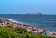 Cargo Ships At Anchor Royalty Free Stock Photo Cargo Ships At Anchor Royalty Free Stock Photo