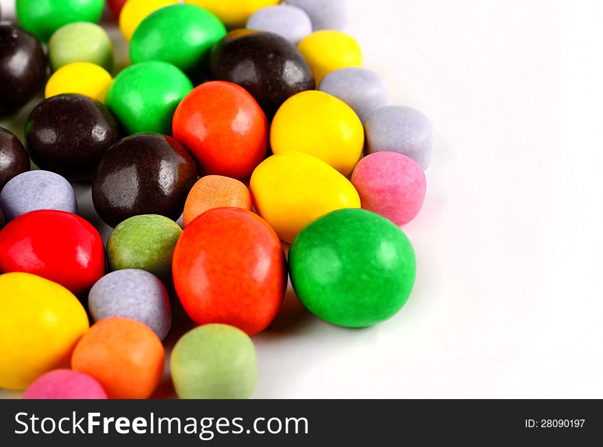 Colorful candy on white background. Colorful candy on white background