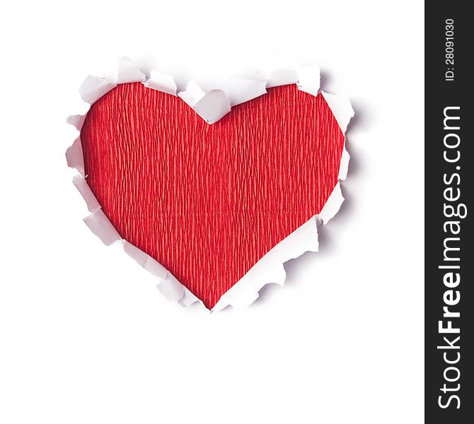 Stylized Valentine Paper Heart