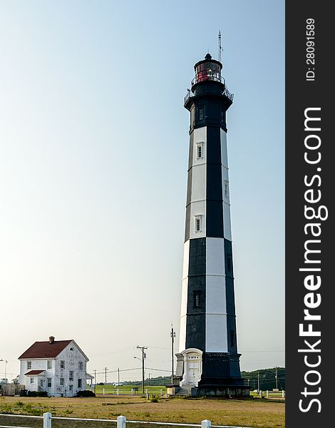 The active Cape Henry Lighthouse located on Fort Story in Virginia Beach, Virginia. Captured in the early morning.