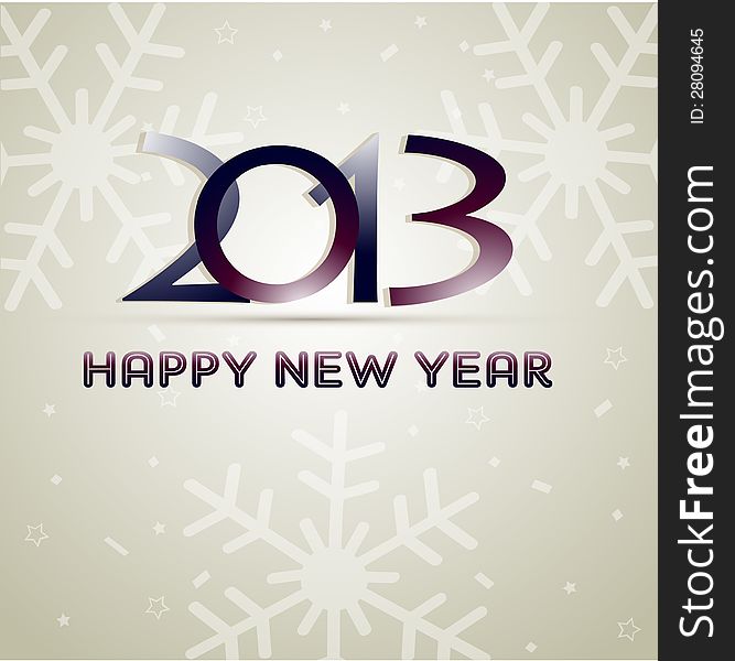 Happy New Year, greeting card