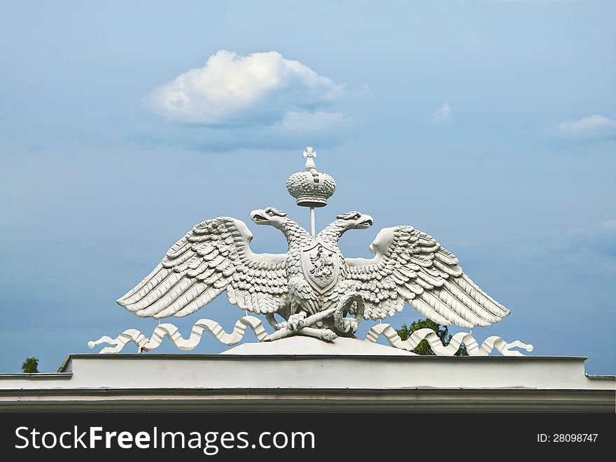 Top of Nikolaevsky (Iron) Gate in Pavlovsk near St.-Petersburg, Russia. Top of Nikolaevsky (Iron) Gate in Pavlovsk near St.-Petersburg, Russia