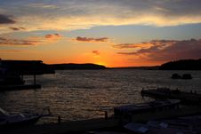 Sunset Over Bar Harbor Royalty Free Stock Photo