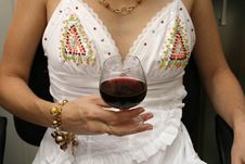 Wine And The Woman Royalty Free Stock Photos Wine And The Woman Royalty Free Stock Photos